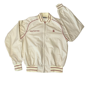 Vintage 1980s Swingster Full Zip Windbreaker Jacket Embroidered Large